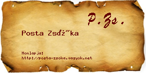 Posta Zsóka névjegykártya